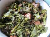 Brocoli braise, tempeh fume et noix