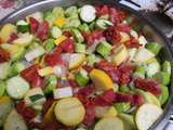 Courgettes en melange, tomates sechees