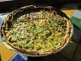 Quiche aux brocolis et lardons de morue