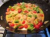 Wok de volaille et poivrons au curry