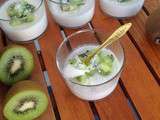 Panna cotta lait de coco et kiwi