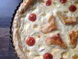 Quiche au thon, mozzarella et tomates