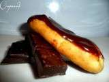 Minis éclairs au chocolat / Glaçage ChocoCaramel