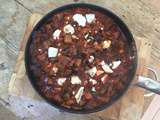 Poêlée d’aubergines à la tomate et féta