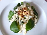 Risotto au cresson et noisettes