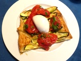 Tarte feuilletée à la courgette et burrata