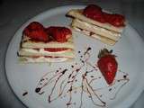 Mille-feuille gourmand aux fraises