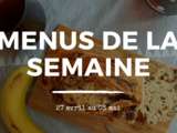 Menus – Avril semaine 4