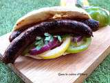 Sandwich pita houmous merguez aux saveurs orientales / Hummus and merguez pita sandich and its Oriental flavors