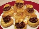 Petits Choux à la crème pâtissière chocolat et praliné