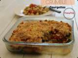 Crumble de courgettes  & tomates, sans gluten – Vegan