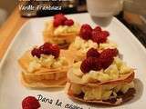 Mille-feuilles de bricks vanille/framboises