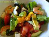 Salade estivale : Crevettes Mangue