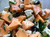 Salade Melon Féta Herbes Fraîches