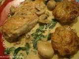 Suprêmes de Poulet aux Champignons et Flans de Marrons pour le Noël des Enfants