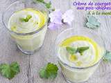 Crème de courgette aux pois-chiches et à la menthe