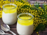 Crème dessert végétale à l'amande et curd au citron cédrat