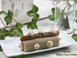 Entremet végétalien façon bûche Mont Blanc