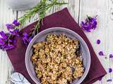 Granola de sarrasin à la noix de coco et banane et lait de coco maison