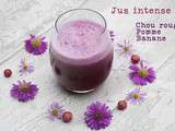 Jus intense au chou rouge, pomme et banane