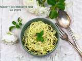 Spaghetti de courgette crue au pesto