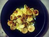 Tagliatelles au boudin blanc et ces girolles