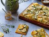 Tarte fine au fromage frais et aux courgettes