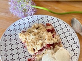 Crumble fraises rhubarbe à l’huile d’olive