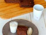 Gâteau au chocolat & crème anglaise au lait de coco