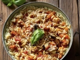 One pot d’orzo façon ragù aux saucisses