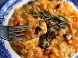 Risotto à la courge butternut et girolles