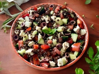 Salade de lentilles à la Grecque