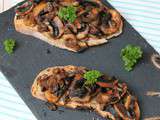 Tartines de champignons poêlés – #vegan