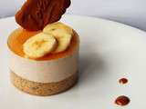 Entremets banane sur financier Spéculoos et son coeur coulant, pour le concours  i love Spéculoos 