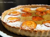 Tarte aux abricots et crème d'amandes pistache, pour Culinoversions