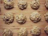 Cookies banane, chocolat et flocons d’avoine