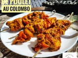 Brochettes de poulet au colombo