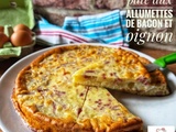 Quiche sans pâte aux allumettes de bacon et oignons (au Companion ou non)