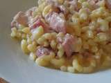 Risotto de coquillettes au jambon à l'ancienne