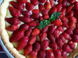 Tarte aux fraises, parfum de basilic