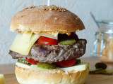 Hamburger au Comté et pesto rosso