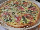 Tarte au cresson roquefort bacon noix