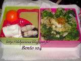 Brocoli au citron et aux amandes et bento 104