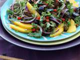 Nouilles Soba en Salade, Mangues et Aubergines