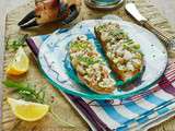 Tartines au Crabe Dormeur, Artichauts et Herbes de Mer