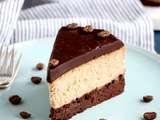 Brownie cheesecake au café