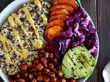 Buddha bowl aux patates douces et pois chiches épicés