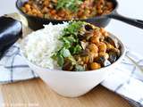 Curry d’aubergine et de pois chiches (Vegan, Sans Gluten)