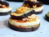 Millefeuilles d’aubergine au chèvre et au miel