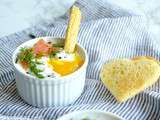 Oeufs cocotte crémeux au saumon fumé & à l’aneth